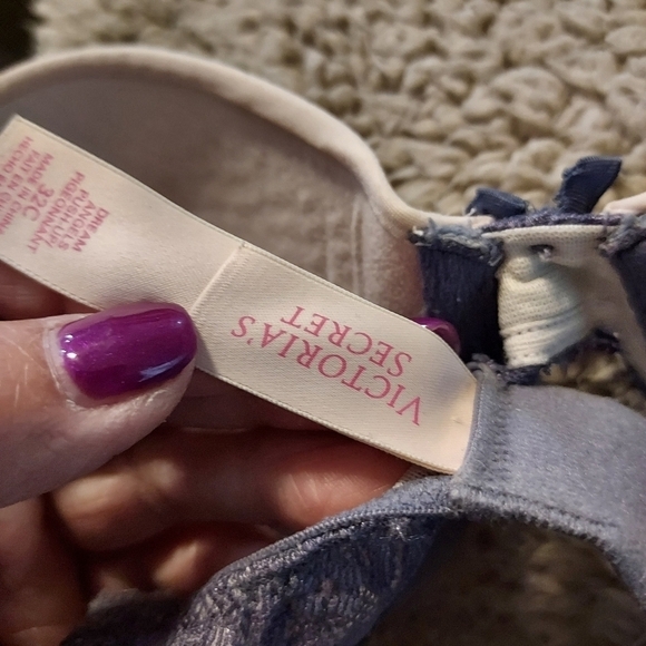 Victoria secret 32C Dream Angel silver lace over cream - Picture 5 of 15